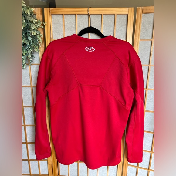 Rawlings LRC Red Athletic Long Sleeve Performance Shirt Size Medium - Picture 2 of 7